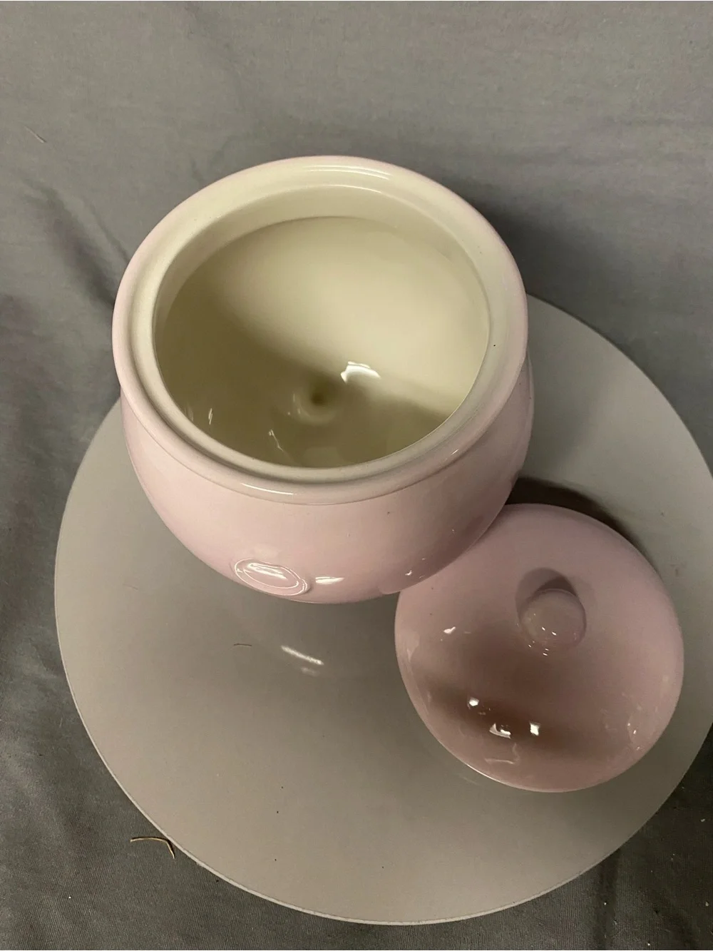 Target 2024 light purple Ceramic Cauldron Jar with Lid